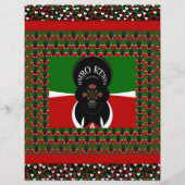 Lovely Kenyan Hearts flag Black Red Green Design (Front)