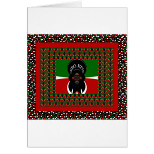 Lovely Kenyan Hearts flag Cards
