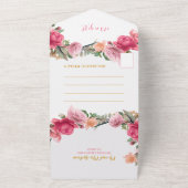 Lovely Kitten and Flowers Baby Shower  All In One Invitation (Outside)