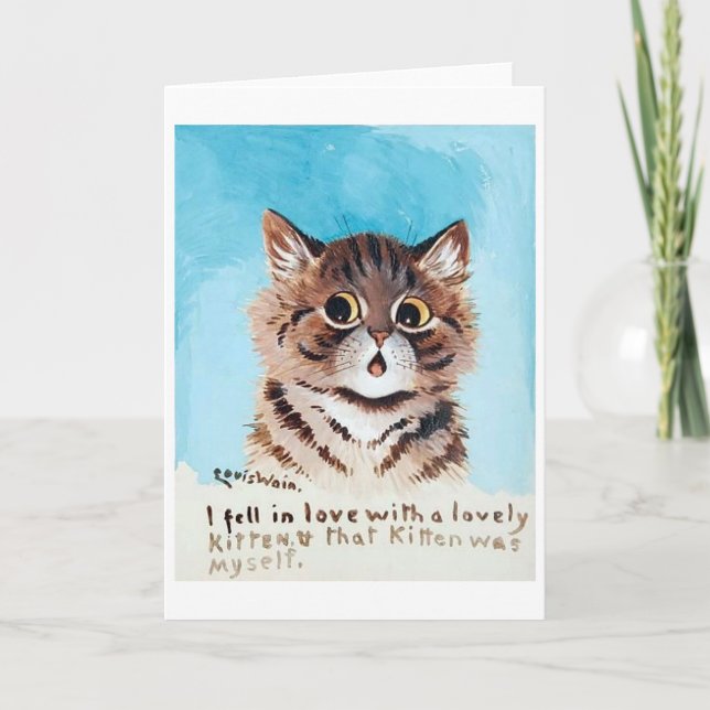 Lovely Kitten, Louis Wain Card (Front)
