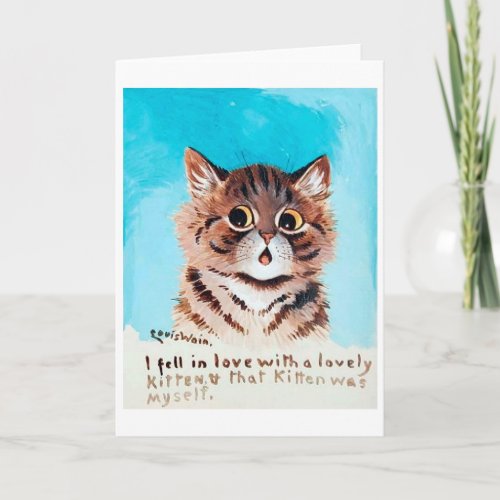 Lovely Kitten Louis Wain Card