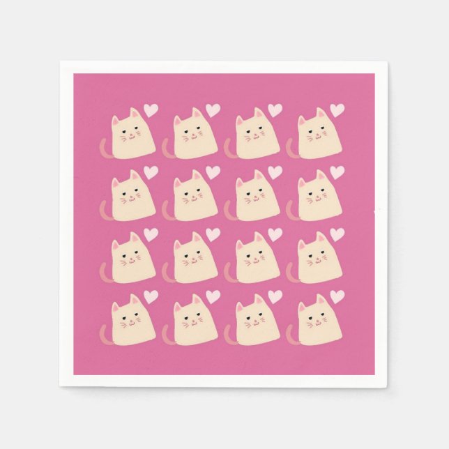 Lovely Kittens Napkins by Lilia (Front)