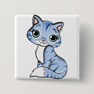 Lovely Kitty Badge Button