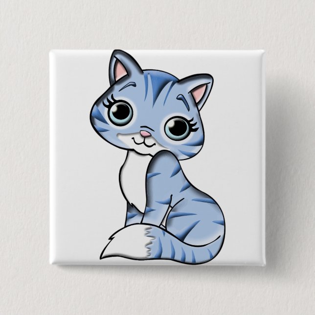 Lovely Kitty Badge Button (Front)