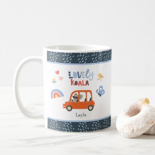 Lovely Koala Little Girl First Name Cute Animal Co Coffee Mug