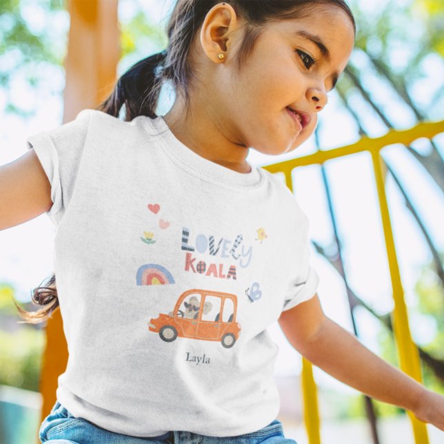 Lovely Koala Little Girl First Name Cute Animal Toddler T-shirt (Creator Uploaded)