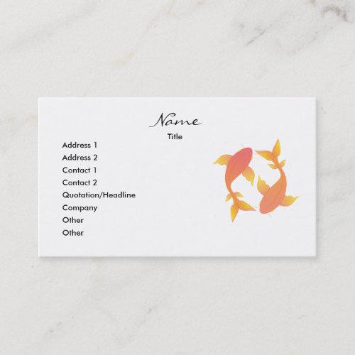 Lovely Koi Business Card Templates