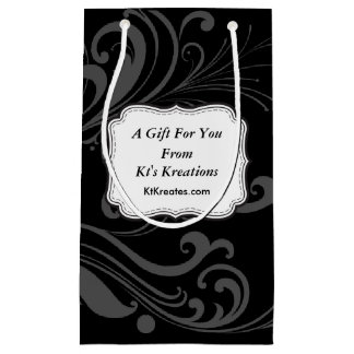 Lovely Labels Black Elegance Small Gift Bag