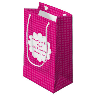 Lovely Labels Pink Polka Dot Small Gift Bag