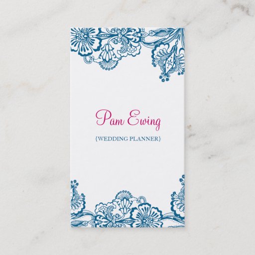 Customizable Lovely Lace Business Cards