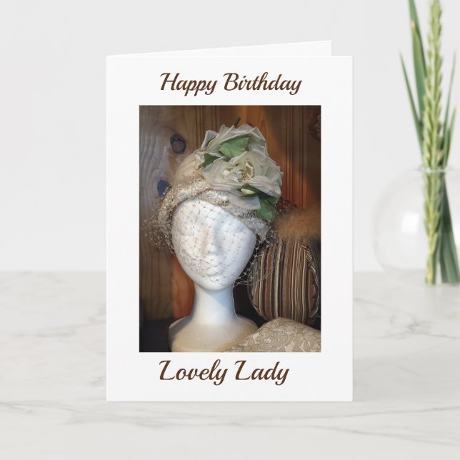 *LOVELY LADY* HAVE A HAPPY BIRTHDAY CARD (Front)