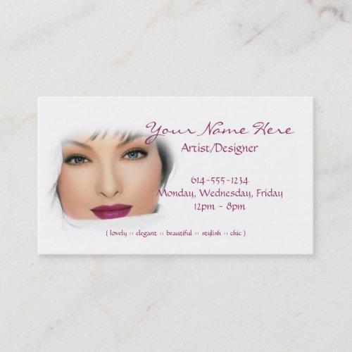 Lovely Lady Makeup/Nails/Beauty 2 Business Cards