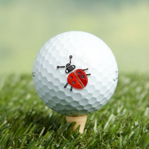 Lovely Ladybug  Golf Balls
