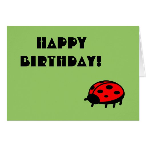 Lovely Ladybug Happy Birthday! Greeting Card | Zazzle