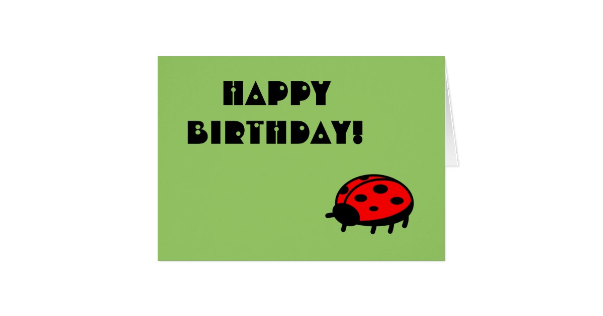 Lovely Ladybug Happy Birthday! Greeting Card | Zazzle