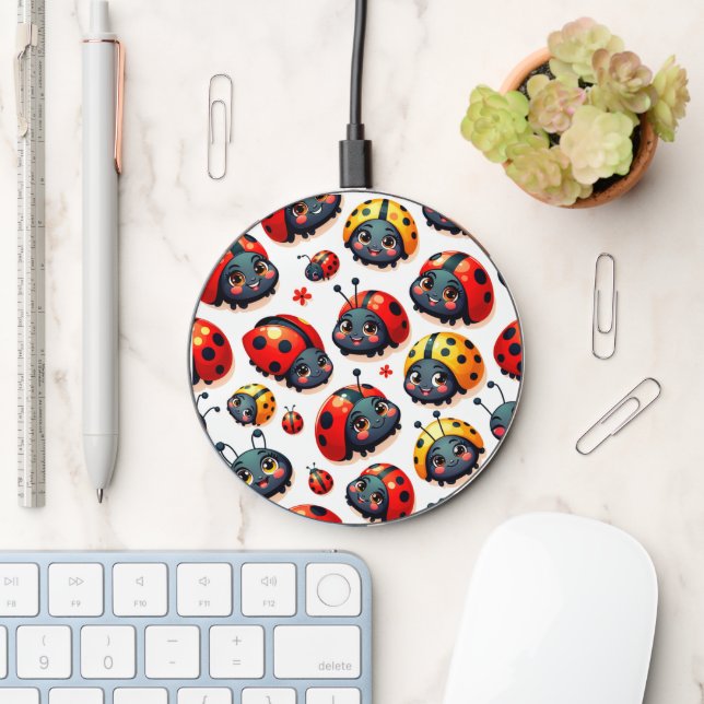 Lovely Ladybugs Wireless Charger (Desk)