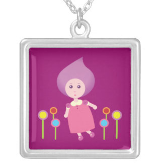 Lovely Lana Lea Runs Through The Flowers Silver Plated Necklace