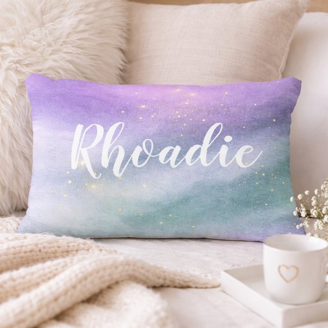 Lovely Lavender and Mint Dream Name Accent Pillow (Creator Uploaded)