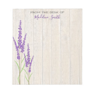 Lovely Lavender Botanical Personalized Notepad