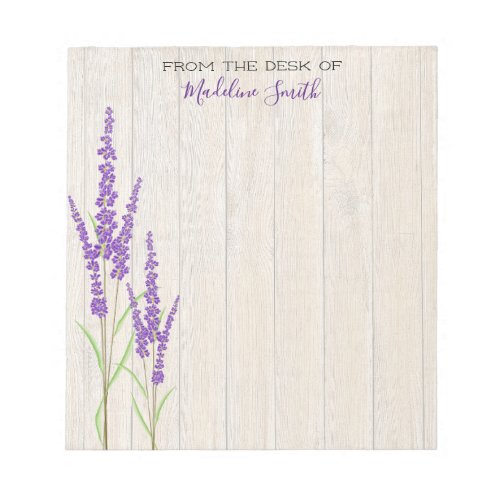 Lovely Lavender Botanical  Personalized Notepad