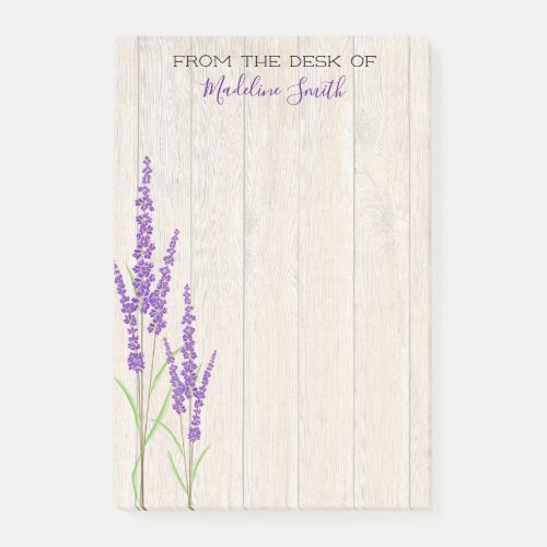 Lovely Lavender Botanical  Personalized Post_it Notes