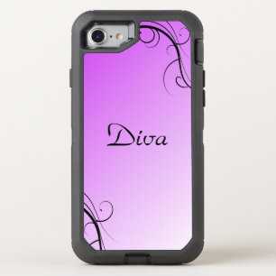 Lovely Lavender Diva OtterBox Defender iPhone SE/8/7 Case