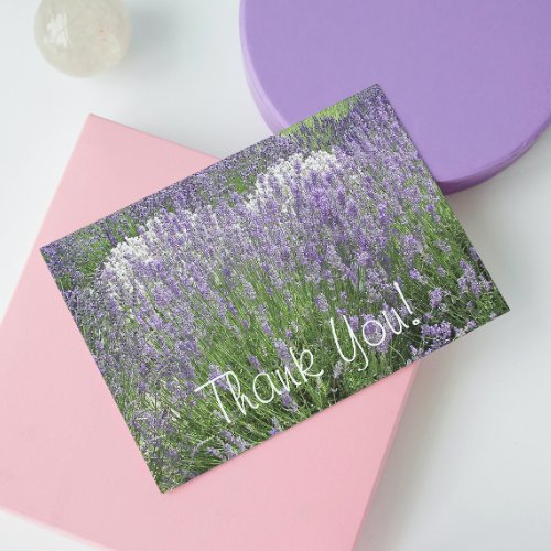 Lovely Lavender Fields Floral Thank You Card