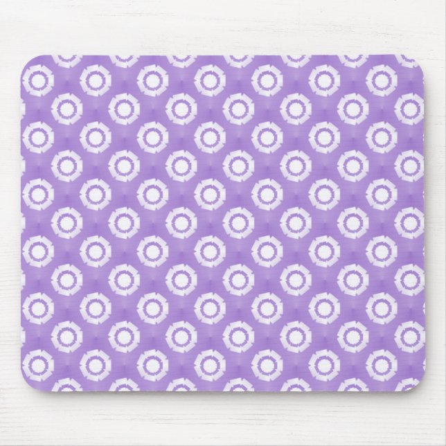 Lovely Lavender Funky Flower Mousepad (Front)