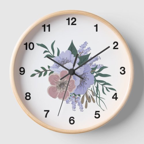Lovely Lavender in Bouquet  Clock