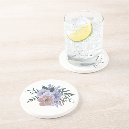 Lovely Lavender in Bouquet  Coaster