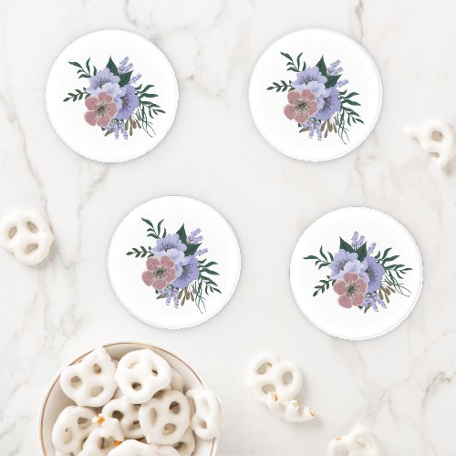 Lovely Lavender in Bouquet  Coaster Set