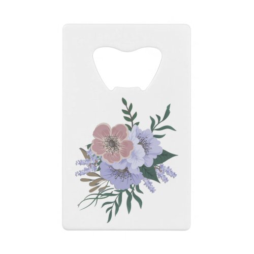 Lovely Lavender in Bouquet  Credit Card Bottle Opener