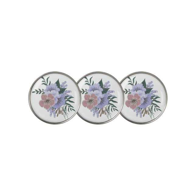 Lovely Lavender in Bouquet  Golf Ball Marker (3 Up)
