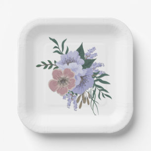 Lovely Lavender in Bouquet  Paper Plates