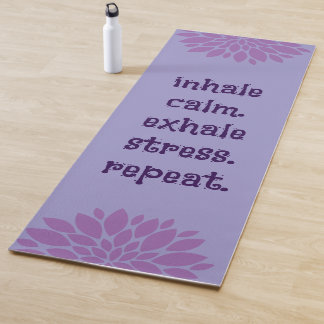 Lovely Lavender Inhale Calm Yoga Exercise Mat