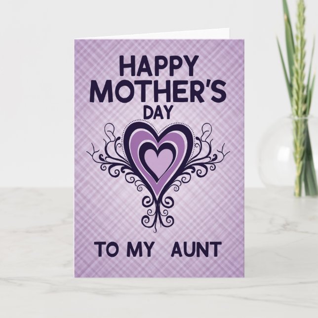 Lovely Lavender Moms Emblem Card (Front)