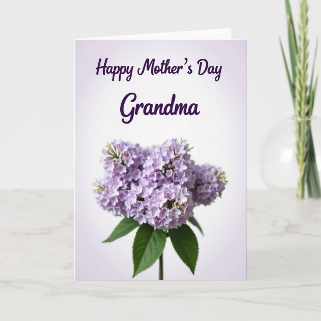 Lovely Lavender Mothers Day Card (Front)