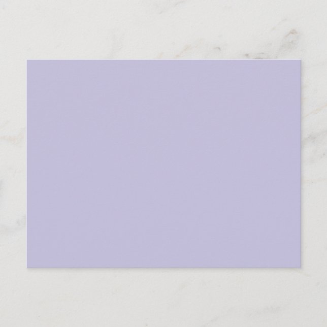 Lovely Lavender Pale Purple Solid Color Background Postcard (Front)