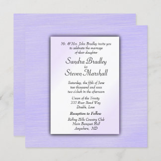 Lovely Lavender Wedding  Invitation