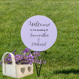 Lovely Lavender Welcome Wedding Round