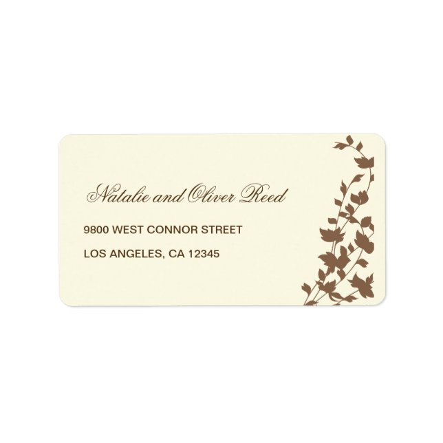 Lovely Leaves Address Label (Front)