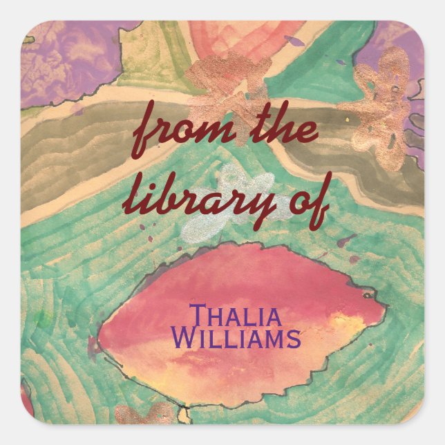 Lovely leaves custom bookplates (Front)