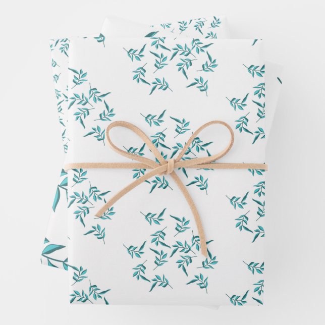 Lovely Leaves Wrapping Paper Sheets (In situ)