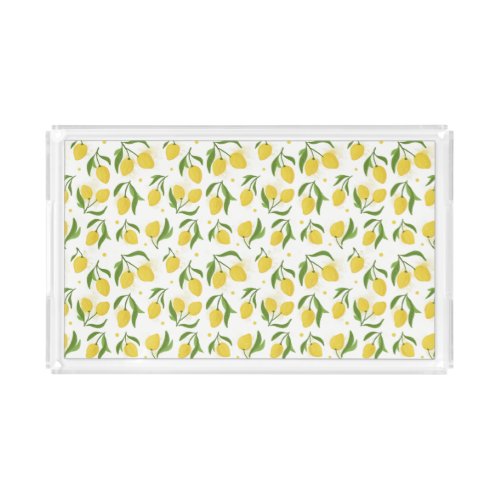 Lovely Lemon Yellow Acrylic Tray