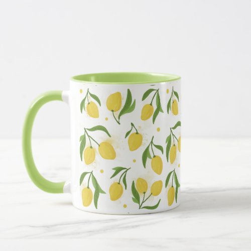Lovely Lemon Yellow Green Mug