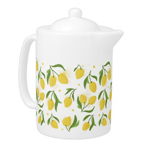 Lovely Lemon Yellow Green Teapot