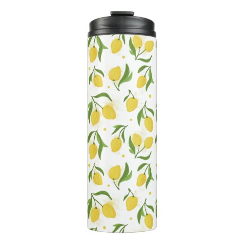 Lovely Lemon Yellow Green Thermal Tumbler Bottle