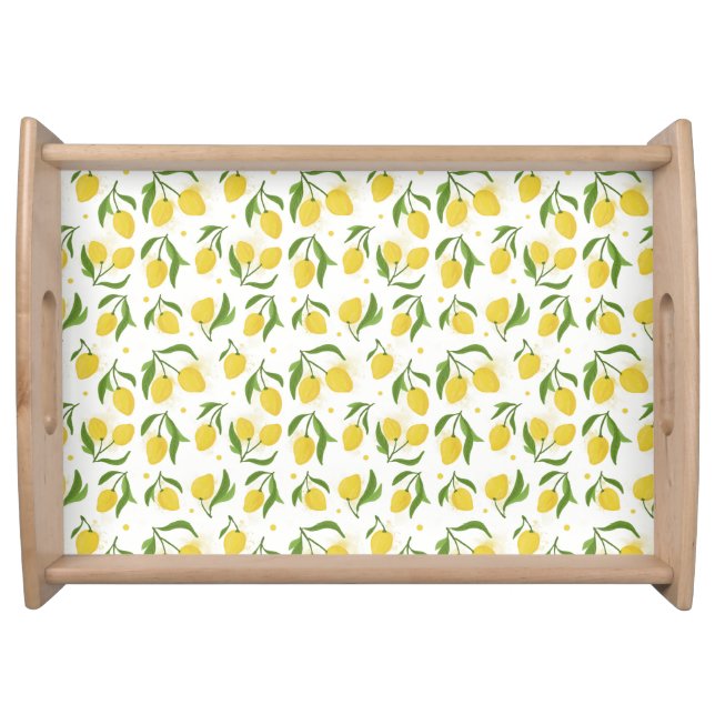 Lovely Lemon Yellow Serving Tray (Front)