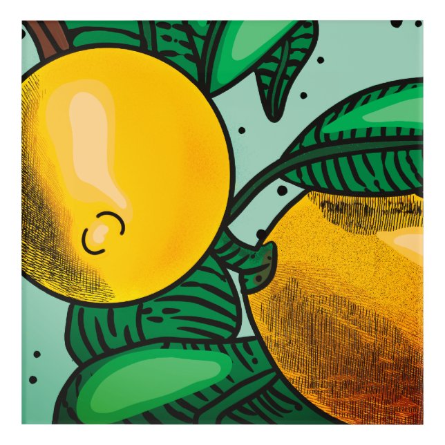 Lovely Lemons  Acrylic Print (Front)