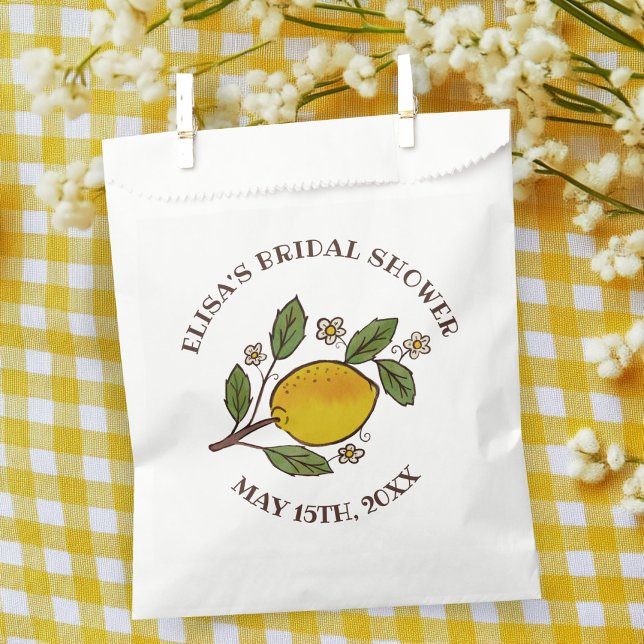 Lovely Lemons BRIDAL SHOWER Rustic CUSTOM  Favor Bag (Lovely Lemons BRIDAL SHOWER Rustic CUSTOM Favor Bag
)